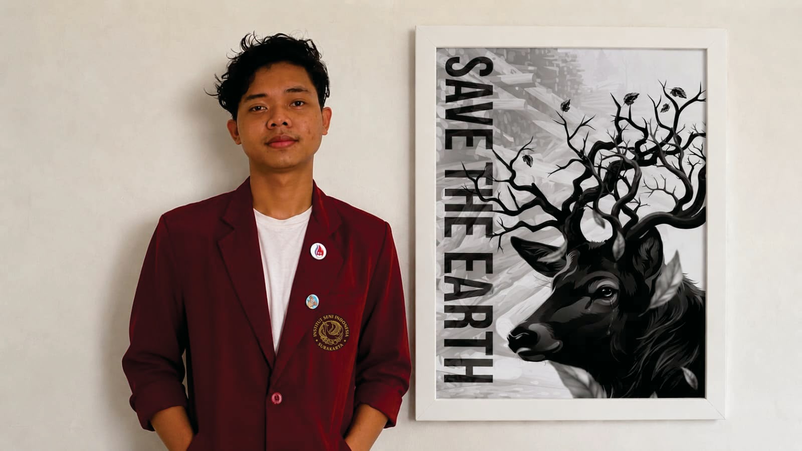 Karya Poster Mahasiswa DKV ISI Surakarta Lolos Kurasi Biennale Internasional, Angkat Isu Deforestasi